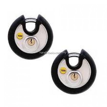 YALE Y130/70/116/2 2Pcs Key Alike Stainless Steel Disc Lock 70mm YALE Y130/70/116/2 2Pcs Key Alike Stainless Steel Disc Lock 70mm